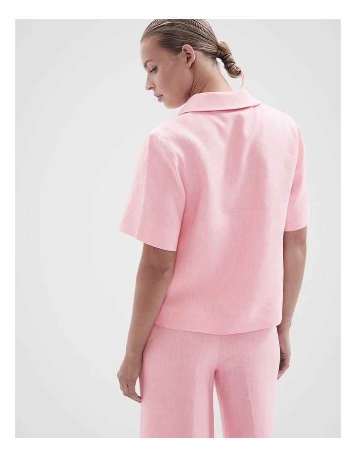 Collared Linen Top image 2