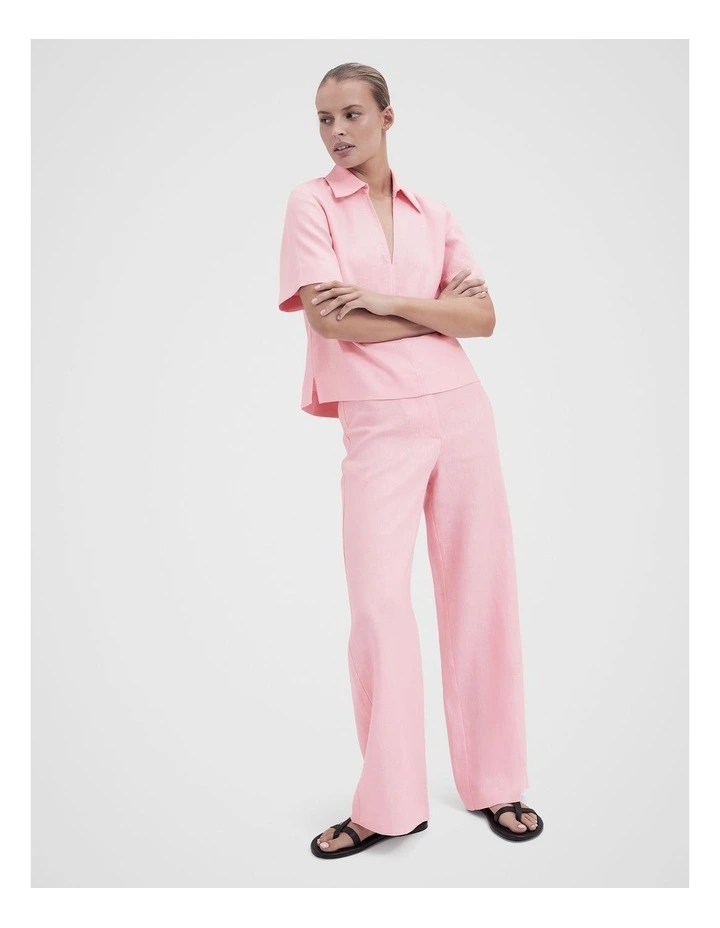 Collared Linen Top image 4