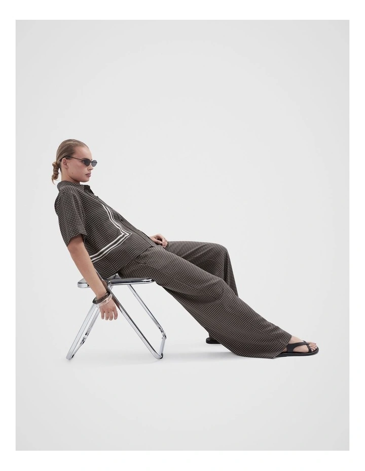 Border Stripe Resort Shirt in Brown image 4