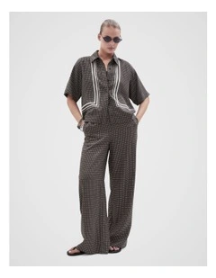 Spot Wide Leg Pant in Brown