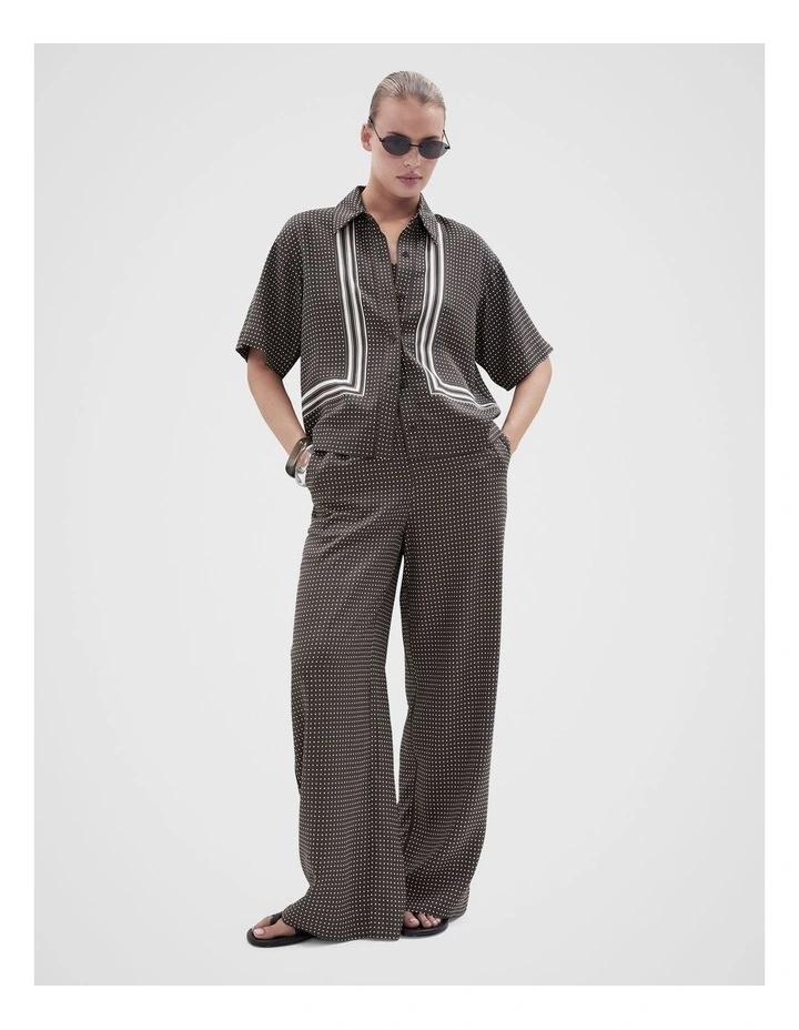 Spot Wide Leg Pant in Brown image 1