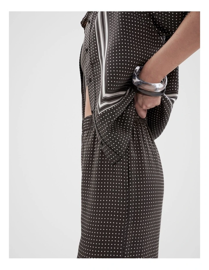 Spot Wide Leg Pant in Brown image 3