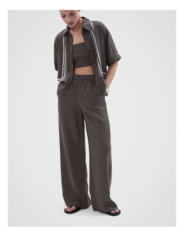 Spot Wide Leg Pant in Brown image 4