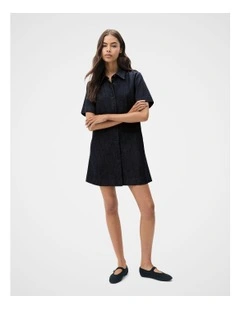 Denim Button Through Dress