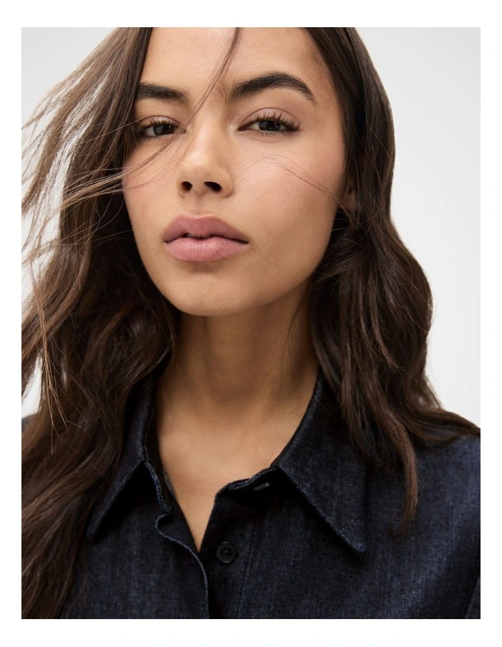 Denim Button Through Dress image 4