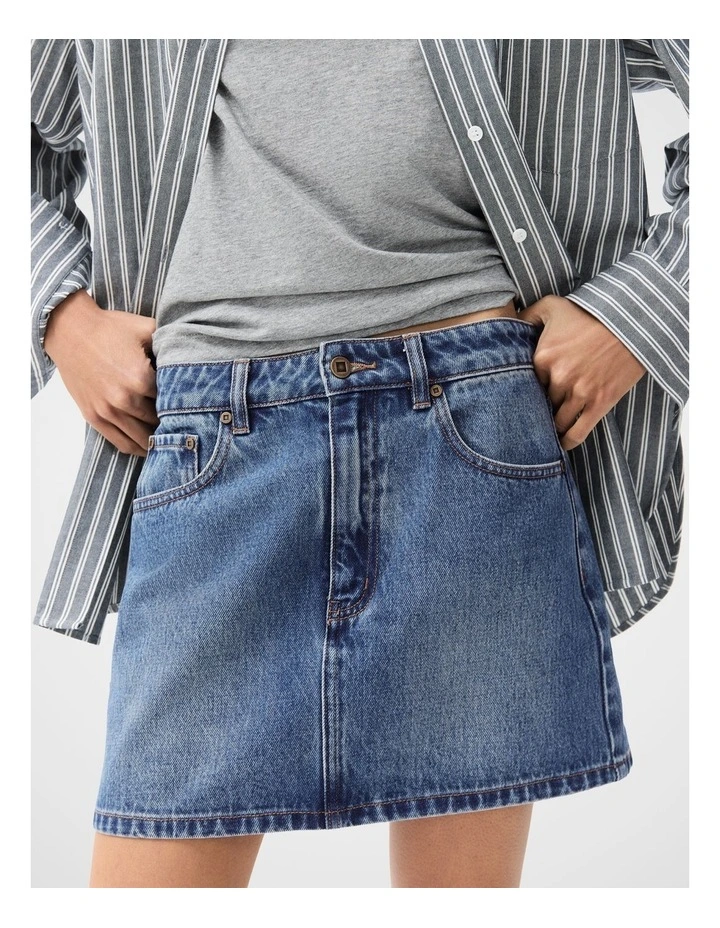 Denim Mini Skirt image 3