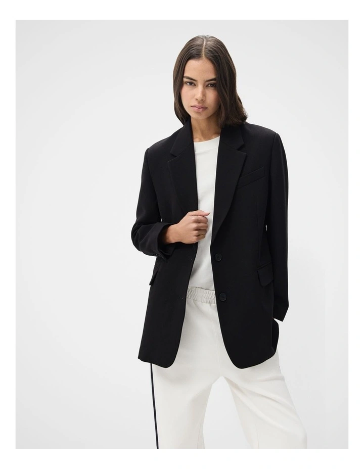 Essential Relaxed Blazer in Black image 1