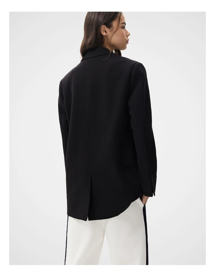 Essential Relaxed Blazer in Black image 2