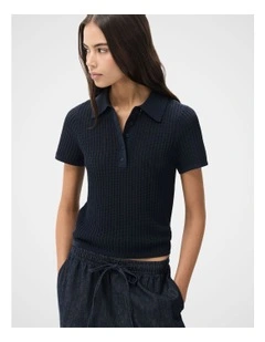 Sporty Knit Polo