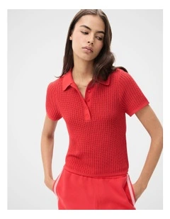Sporty Knit Polo