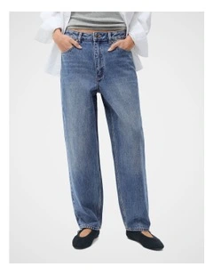 Barrel Leg Jean in Blue