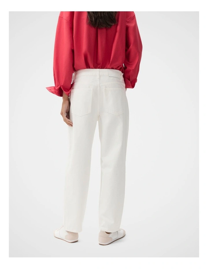 Barrel Leg Jeans in White image 2