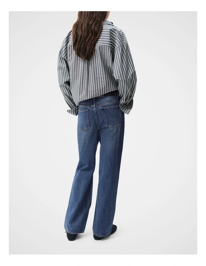 Relaxed Straight Fit Jeans in Blue image 2