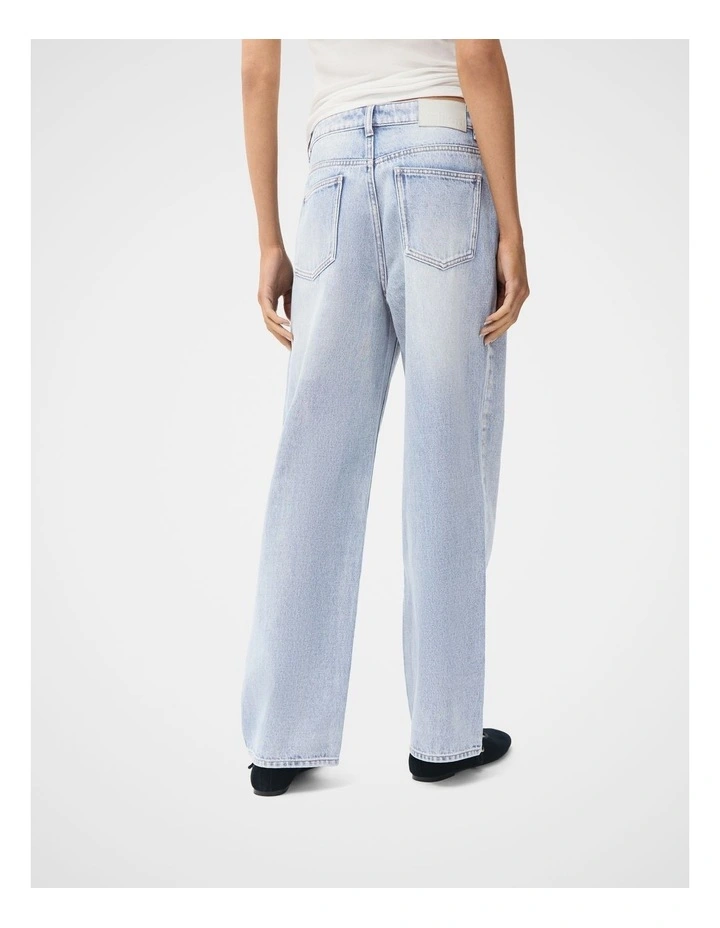 Relaxed Straight Fit Jeans in Blue image 2