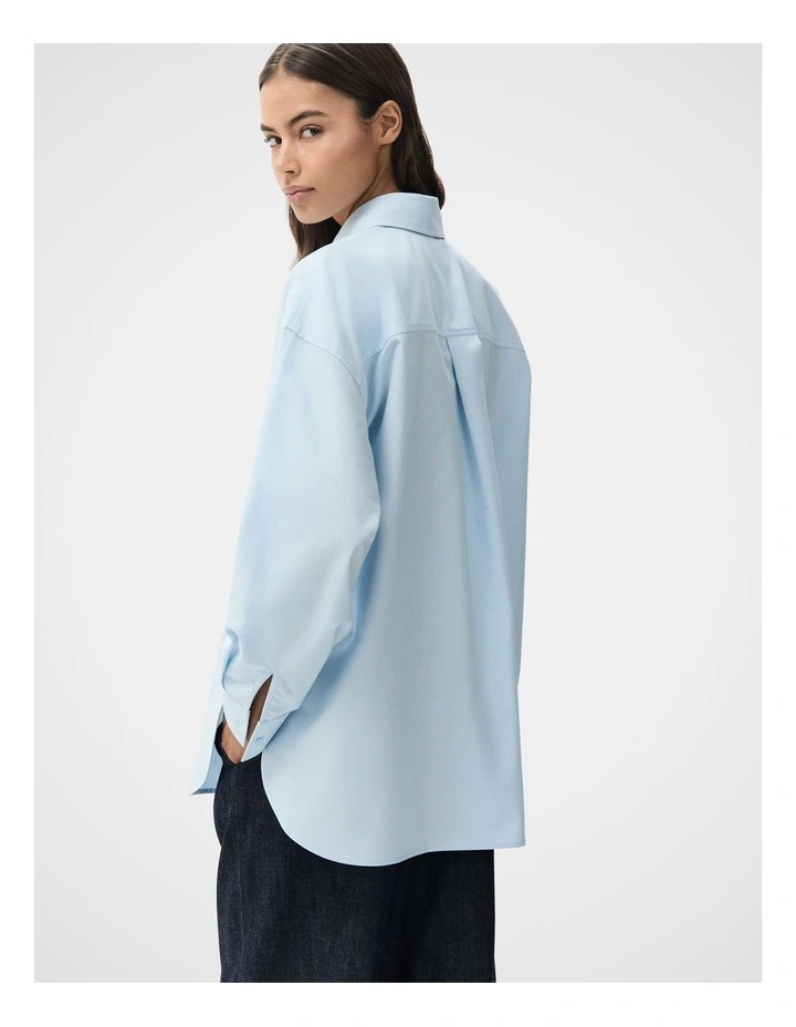 Oversized Oxford Shirt in Blue image 2