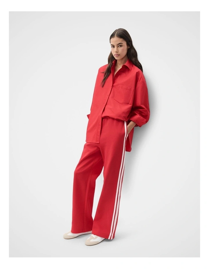 Oversized Oxford Shirt in Red image 4