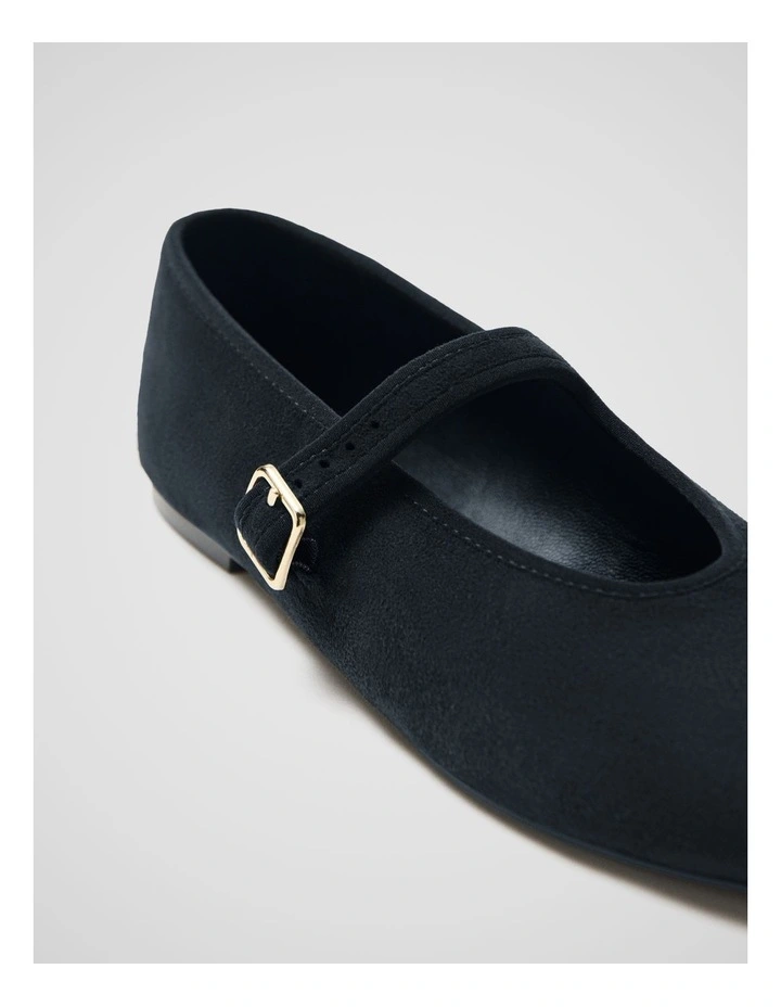 Estella Suede Ballet in Black image 2
