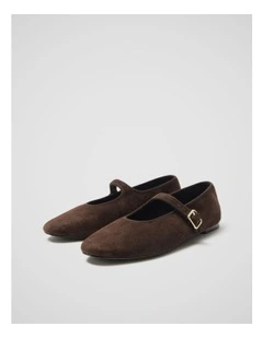 Estella Suede Ballet in Brown