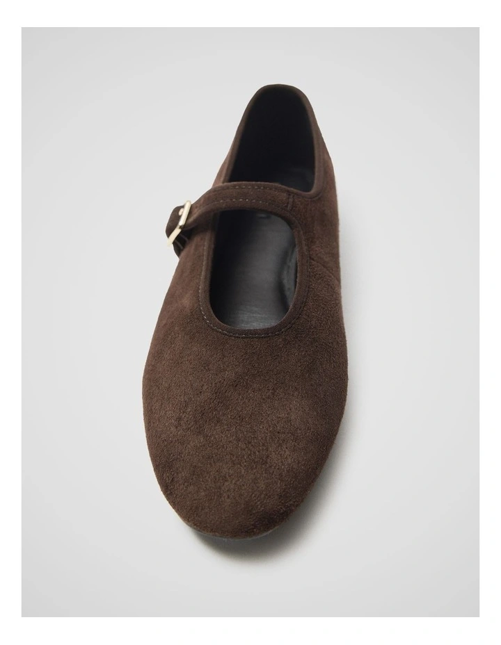 Estella Suede Ballet in Brown image 2