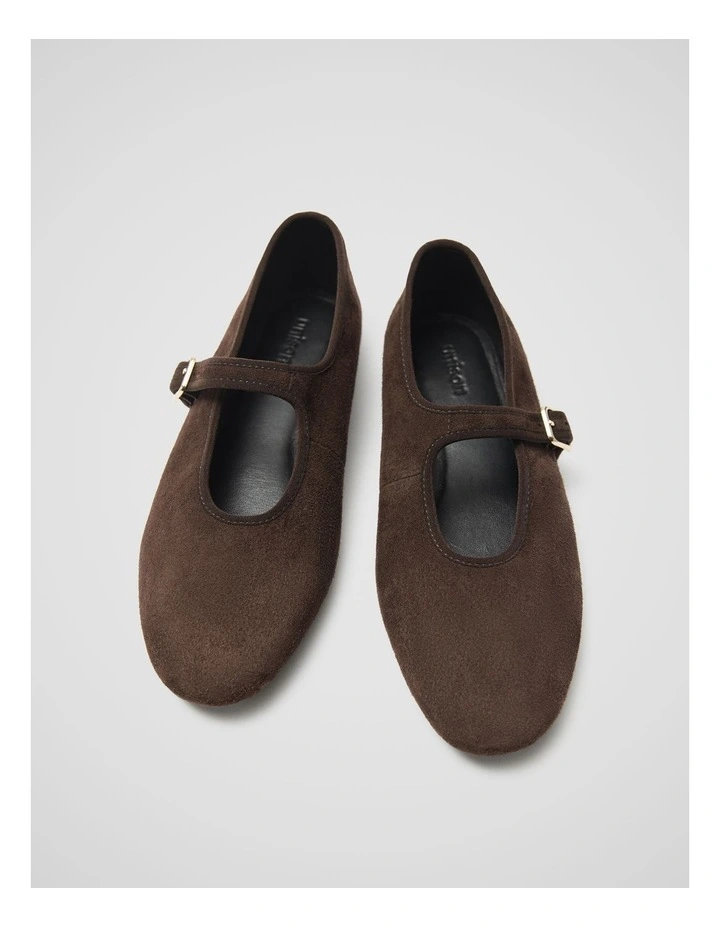 Estella Suede Ballet in Brown image 3