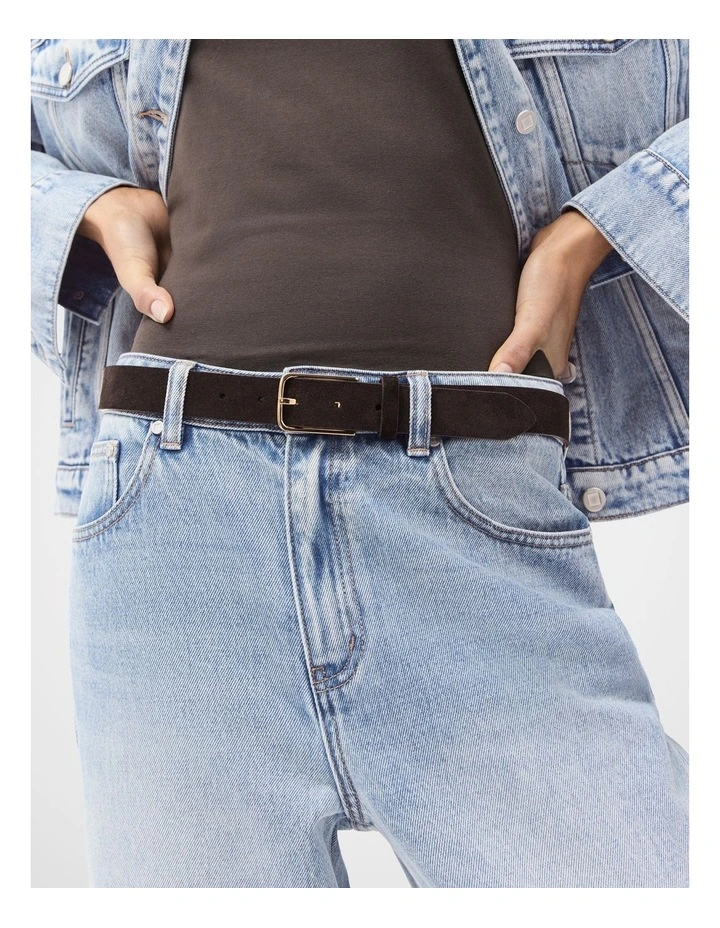 Leia Suede Belts in Brown image 4