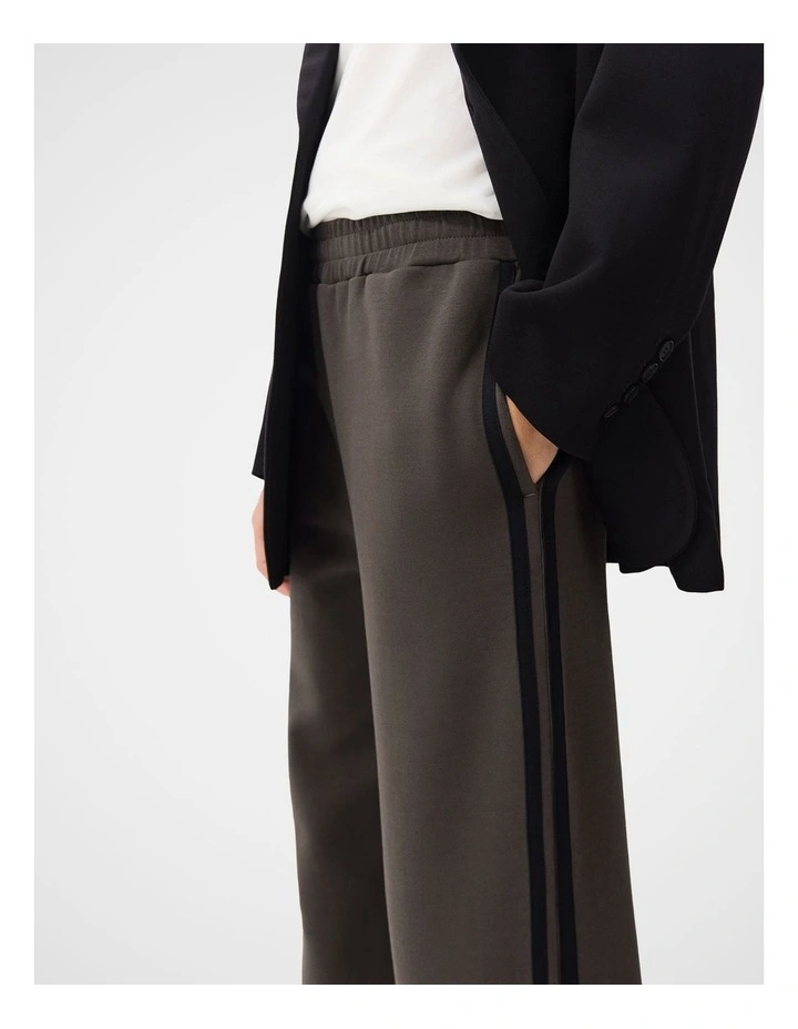 Sporty Pull On Pant in Brown image 3