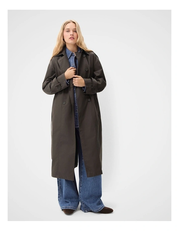 Essential Trench Coat in Brown image 4