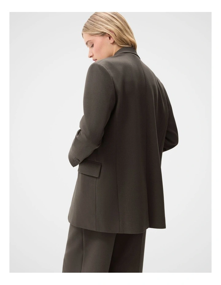 Essential Relaxed Blazer in Brown image 2