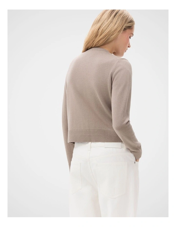 Fine Knit Cardigan in Grey image 2