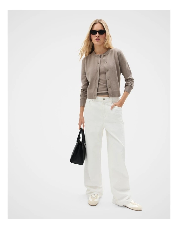 Fine Knit Cardigan in Grey image 4