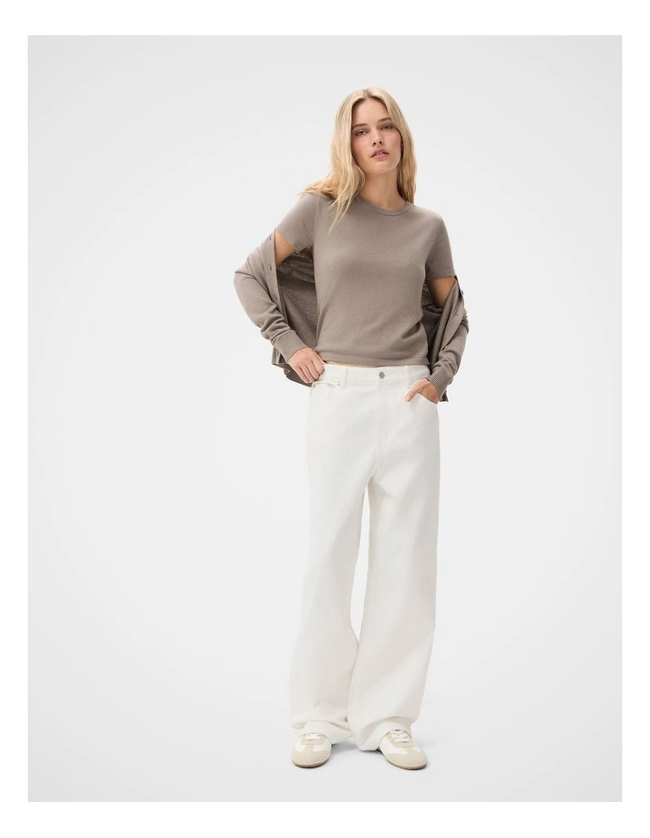 Fine Knit Tee in Grey image 4