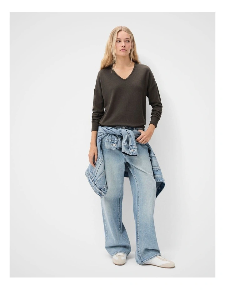 Soft V Neck Long Sleeve Tee image 4