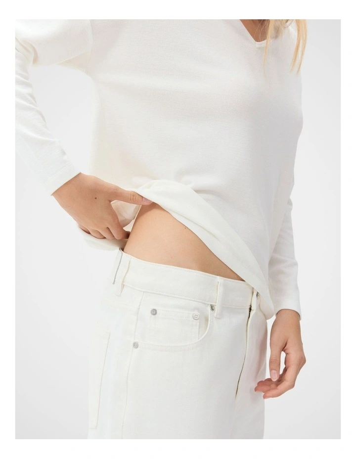 Soft V Neck Long Sleeve Tee image 3