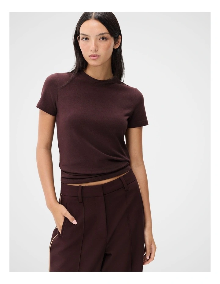 Australian Cotton Fitted Tee in Red image 1