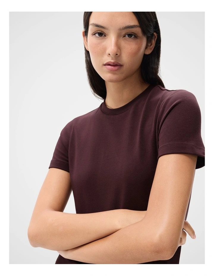 Australian Cotton Fitted Tee in Red image 3