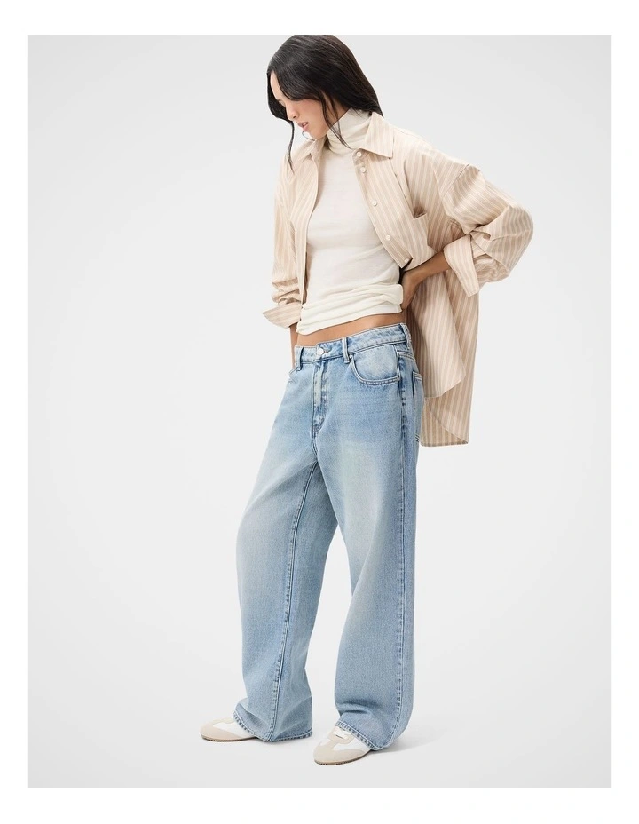 Merino High Neck Top in White image 4