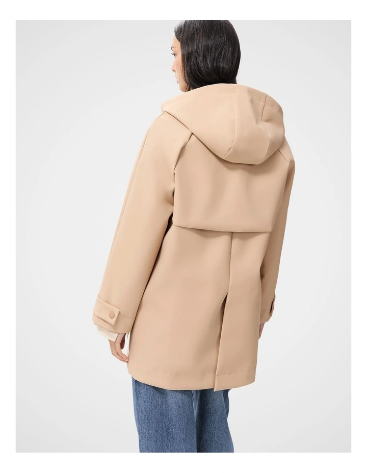 Relaxed Raincoat in Beige image 2