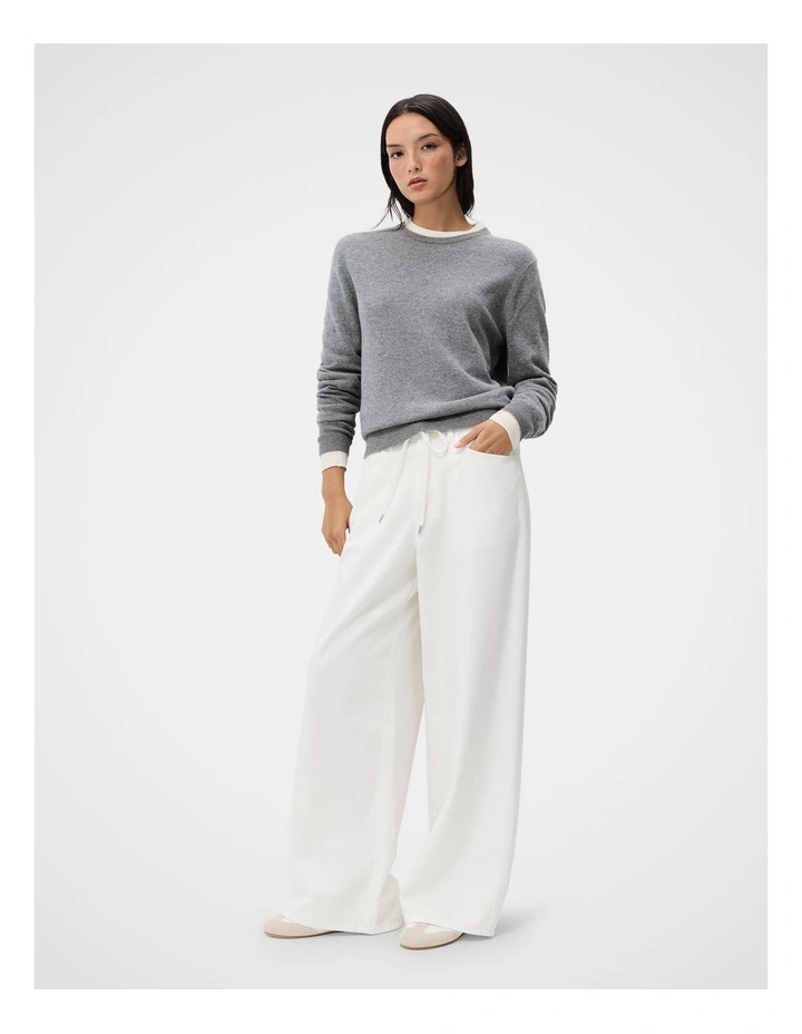 Wool Cashmere Knit Jumper in Grey image 4