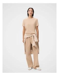 Relaxed Straight Fit Jean in Beige