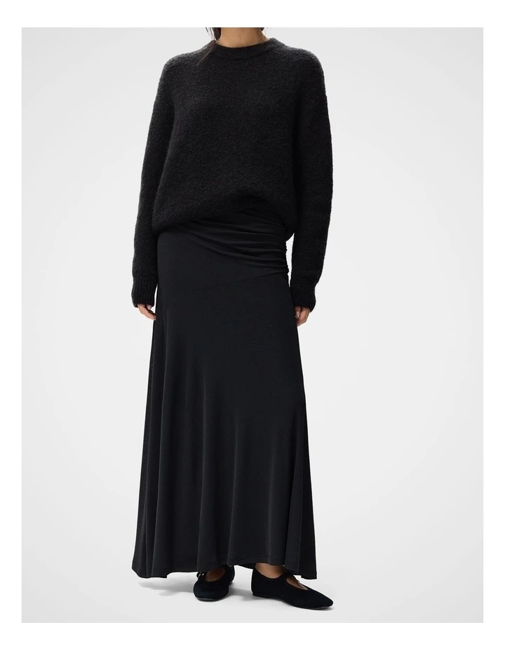 Ruched Mesh Maxi Skirt image 4