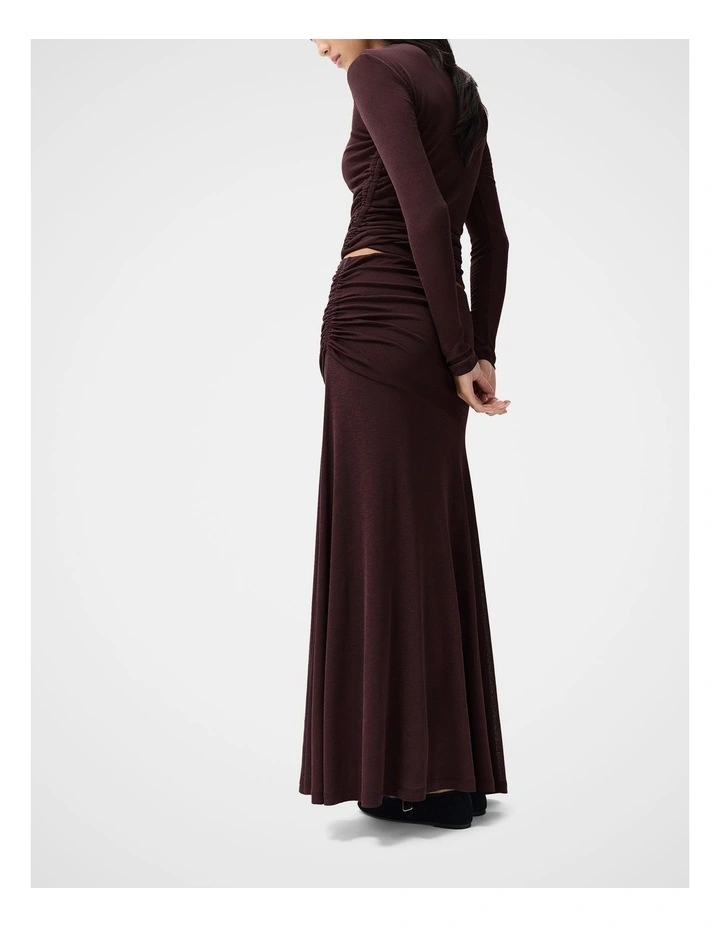 Ruched Mesh Maxi Skirt image 2