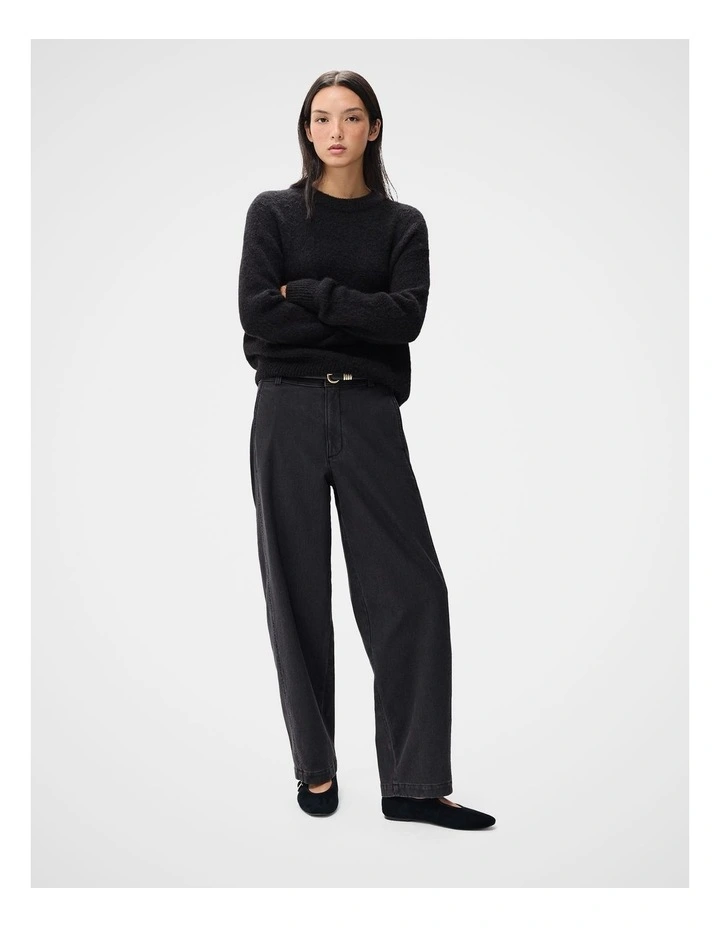 Urban Barrel Leg Pant in Black image 1