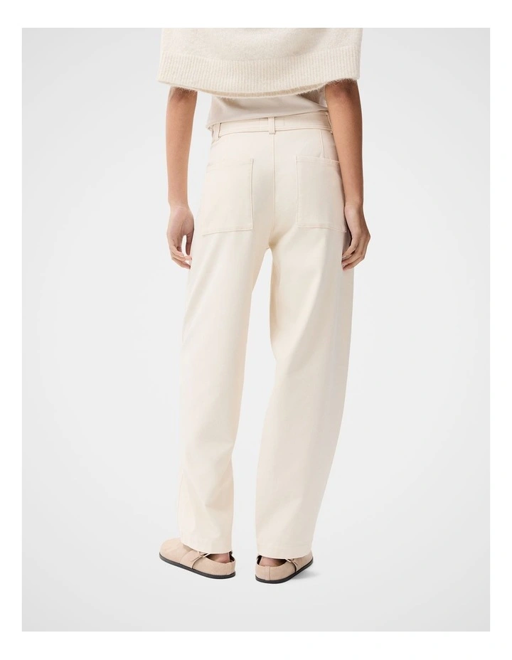 Urban Barrel Leg Pant in Cream image 2