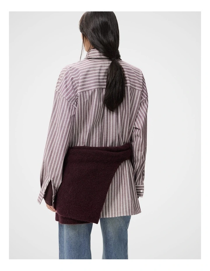 Oversized Oxford Shirt in Purple image 2