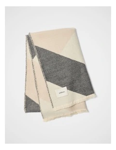 Diagonal Stripe Scarf in Brown