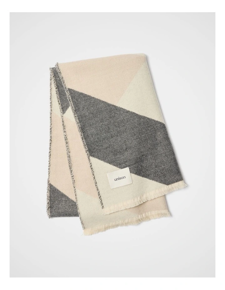 Diagonal Stripe Scarf in Brown image 1