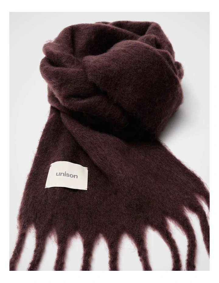 Classic Solid Scarf in Red image 3