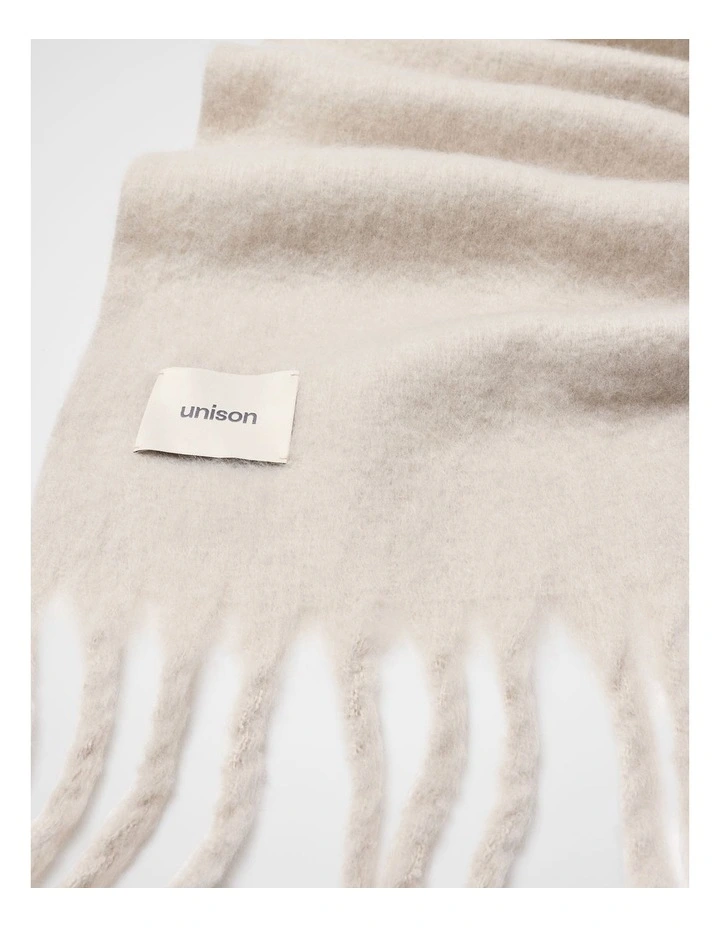 Classic Solid Scarf in White image 3