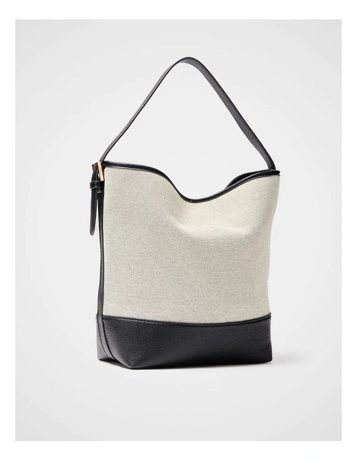 Taylor Canvas Tote Bag in White image 1