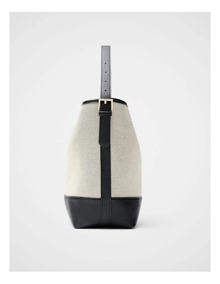 Taylor Canvas Tote Bag in White image 2